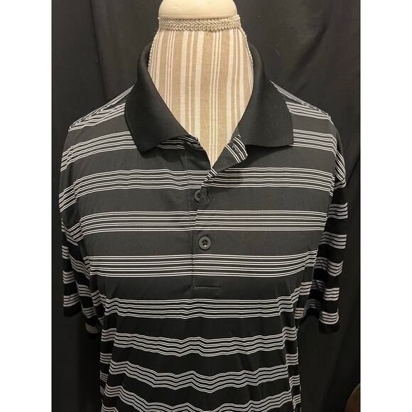 Nike Golf Men’s Dri fit Tour Performance Black Striped Shirt - Picture 4 of 5